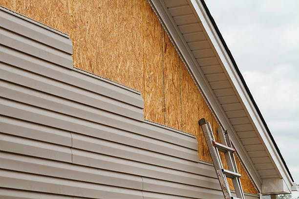 Professional Storm Damage Siding Repair technician working in Warren, IL